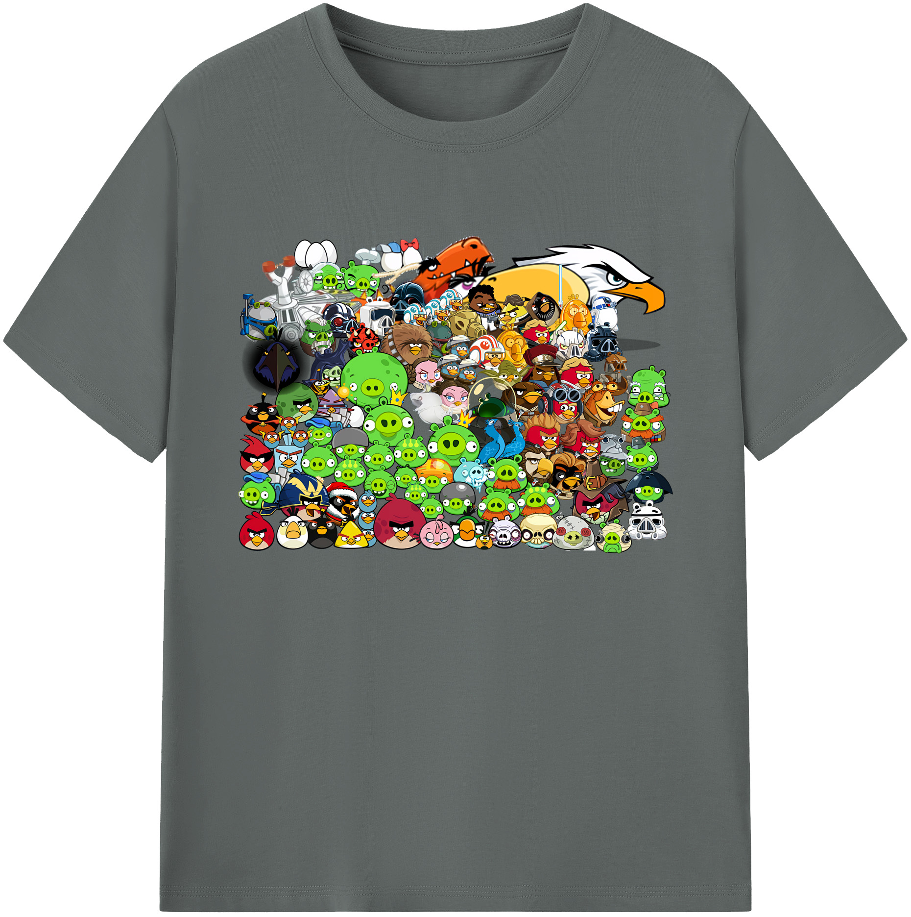 （画像用） Angry Birds アングリーバード 綿100％ メンズ半袖Tシャツ｜肌触りやわらか＆通気性
